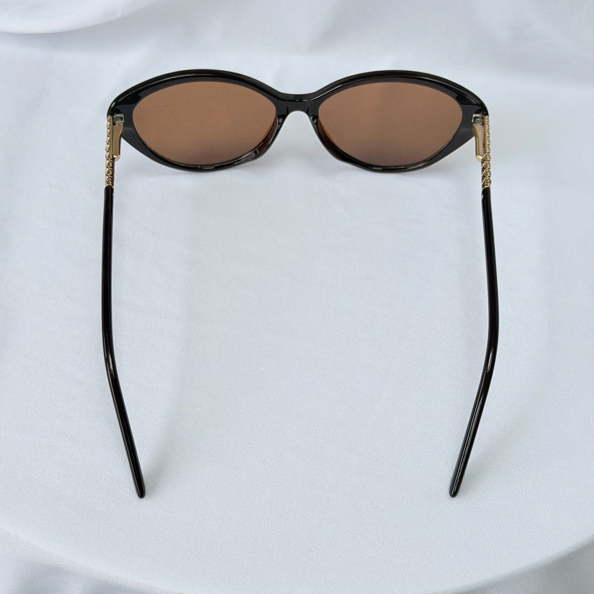 Vintage Dior Cat Eye Brown Geometric Gold diamanté Polarised UV400 Sunglasses