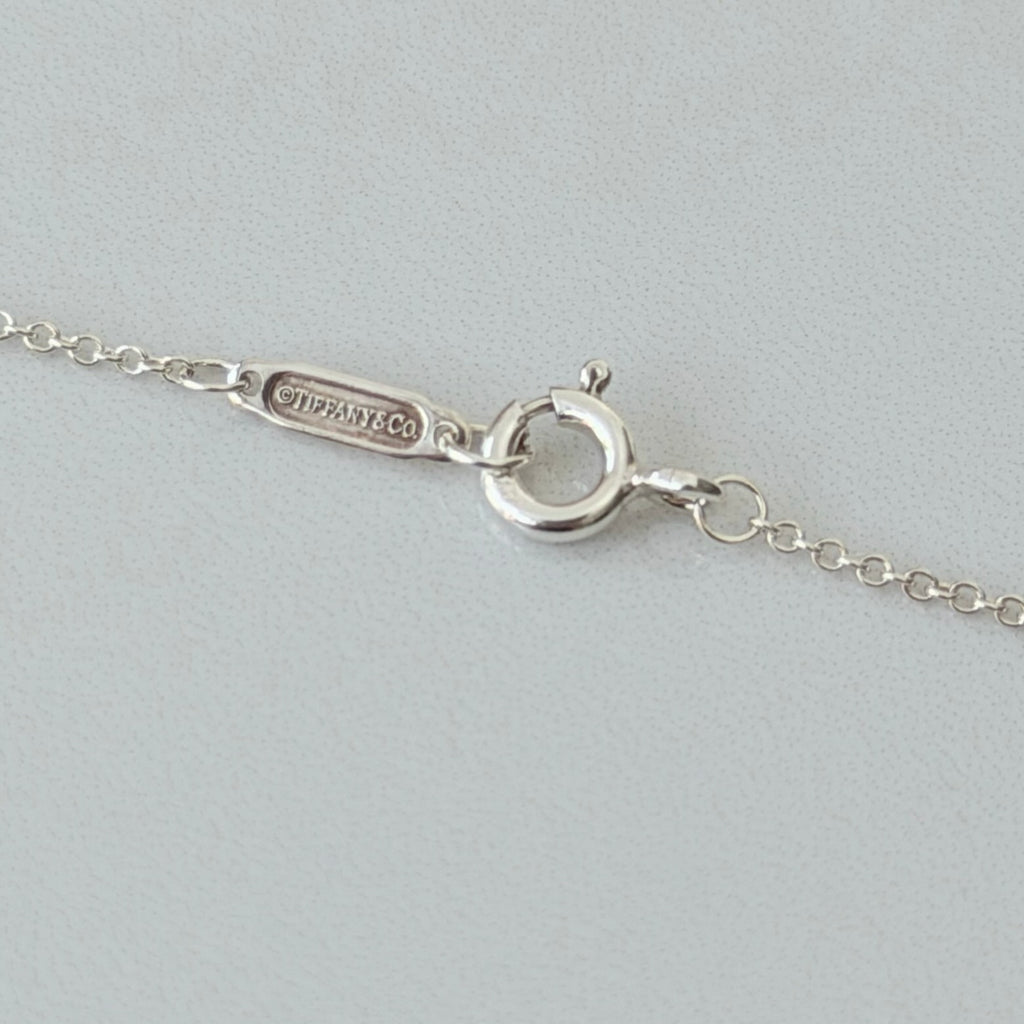 Tiffany & Co. Sentimental Open Heart necklace sterling silver 925 16 inches