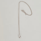 Tiffany & Co. Elsa Peretti 925 Sterling Silver Standard/Medium Teardrop Pendant Necklace With Packaging