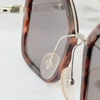Prada PR 57US Catwalk Cinema Red Tortoiseshell Irregular Oversized Square Sunglasses