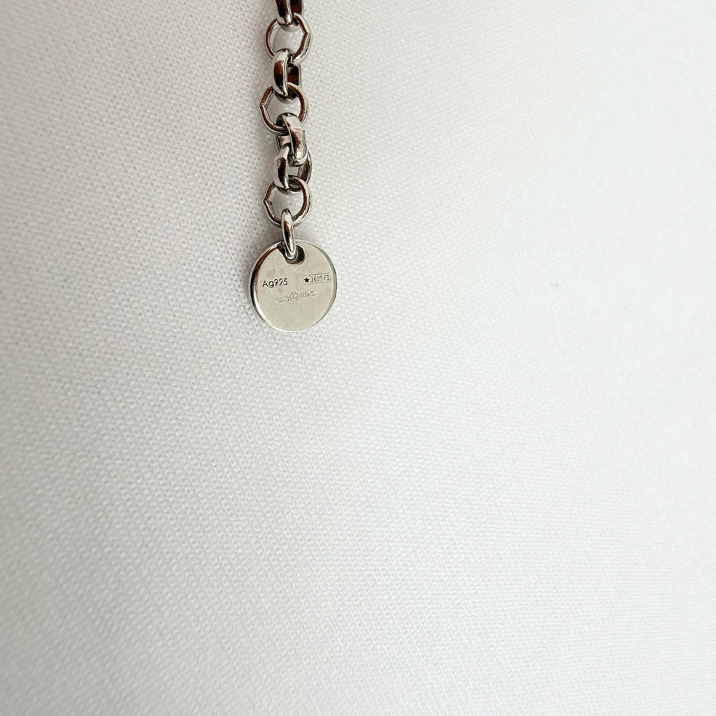 Gucci Blind for Love Heart Pendant 925 Sterling Silver Women's Necklace 18-20 inches With Packaging