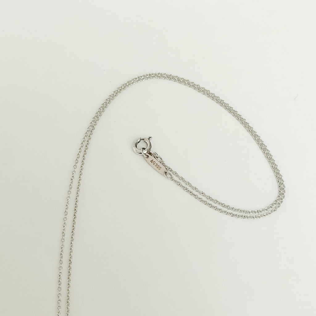 Authentic Tiffany & Co. Return to Tiffany Small Heart Women's Necklace 925 Sterling Silver 16.5 inches