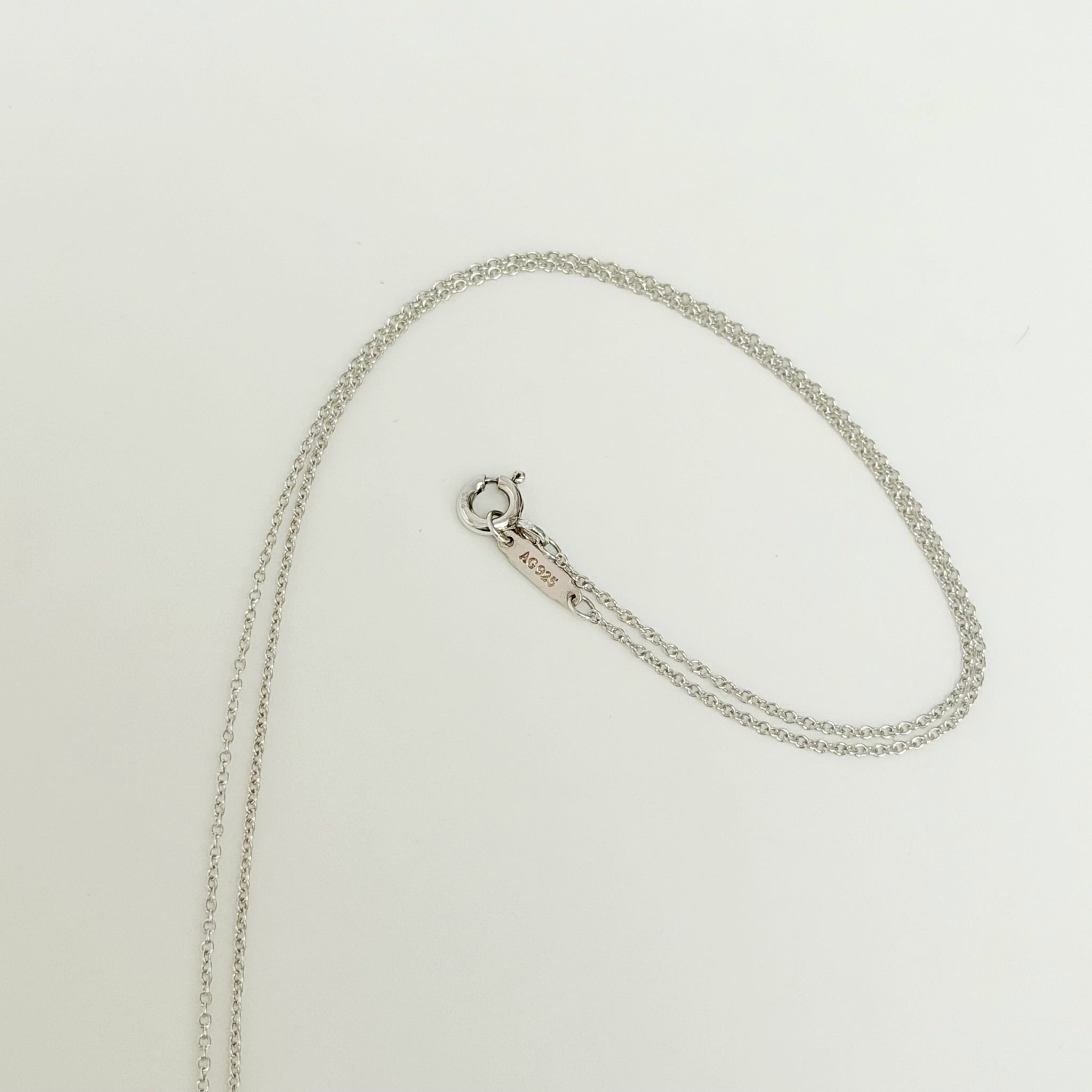 Authentic Tiffany & Co. Return to Tiffany Small Heart Women's Necklace 925 Sterling Silver 16.5 inches