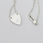 Authentic Gucci Heart Trademark Pendant Sterling Silver 925 Women’s Necklace 48cm With Packaging