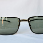 Vintage Y2K Gucci GG 1691/S Polarised UV400 Rectangular Green/Gold Sunglasses With Case