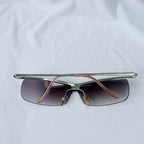 Chanel 4043 Wrap Rimless Vintage Grey Silver Sunglasses