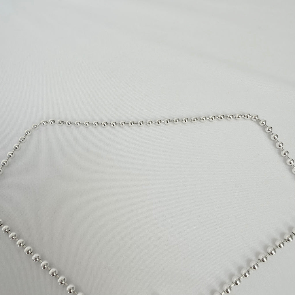 Gucci Heart Boule Popcorn Necklace T Bar Toggle Sterling Silver 925 15.5 Inches With Packaging