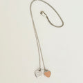 Tiffany & Co. Return to Mini Double Pink Heart Women's Necklace 17 Inches Sterling Silver 925