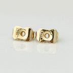 Authentic Rare Gucci 18K Yellow Gold 750 Square G Stud Women’s Earrings