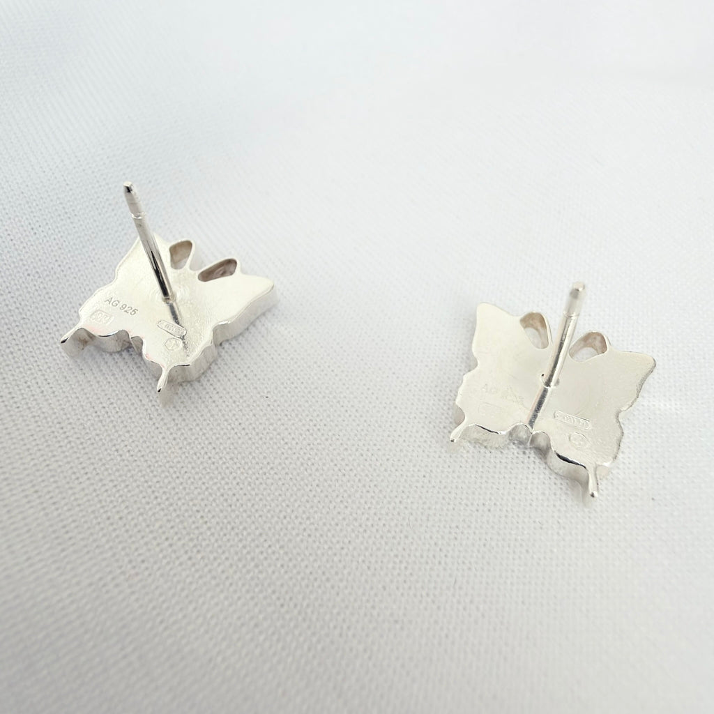 Gucci Butterfly Stud Sterling Silver 925 Women's Earrings With Packaging