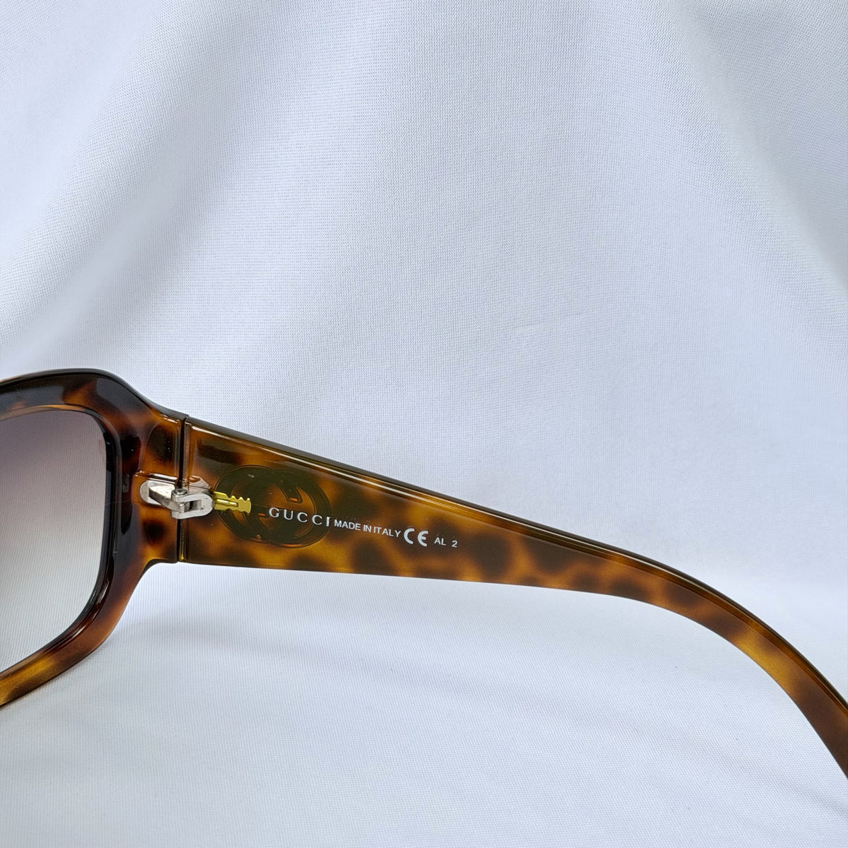 Vintage Gucci GG 3102/S Butterfly Brown Tortoiseshell Interlocking G Sunglasses