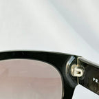 Authentic Prada Round Cat Eye Black Thick Frame Oversized Women’s Sunglasses
