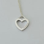 Tiffany & Co. Sentimental Open Heart necklace sterling silver 925 16 inches
