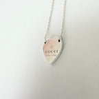 Gucci Heart Trademark Pendant Sterling Silver 925 Women’s Necklace 48cm With Packaging