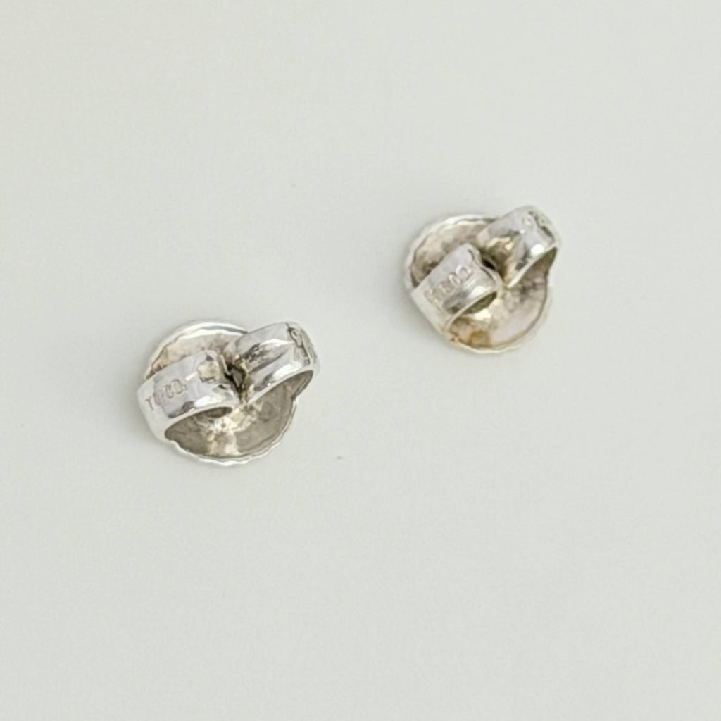 Authentic Tiffany & Co. Mini Open Heart Elsa Peretti Stud Earrings Sterling Silver 925