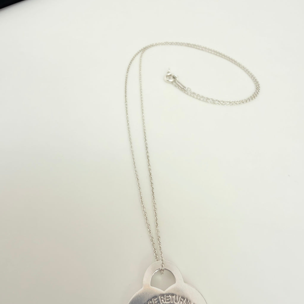 Tiffany & Co. Return to Tiffany Medium Heart Women's Necklace 925 Sterling Silver 18 inches