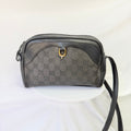 Vintage Gucci Black GG Monogram Canvas/Leather Small Crossbody Handbag