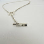 Links Of London Sterling Silver 925 T-bar Necklace 15.5 Inches With Packaging