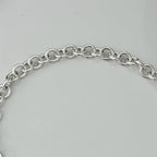 Authentic Vintage Tiffany & Co. Sterling Silver 925 Toggle Heart Pendant Choker Necklace With Pouch 16 inches
