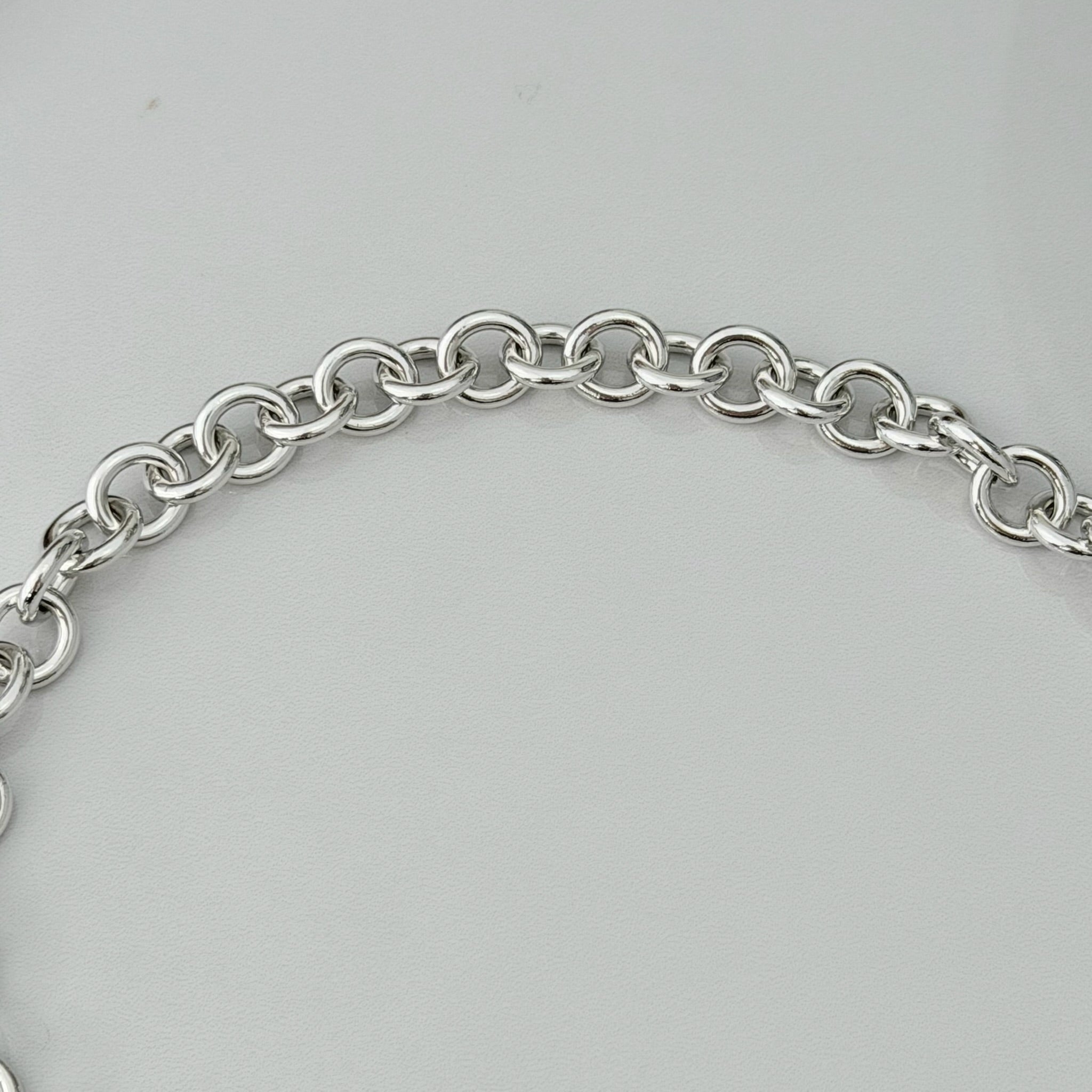 Authentic Vintage Tiffany & Co. Sterling Silver 925 Toggle Heart Pendant Choker Necklace With Pouch 16 inches