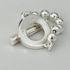 Authentic Gucci Vintage Hoop Boule Sterling Silver 925 Women’s Ring Size 16, UK P, EU 56