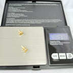 Authentic Rare Gucci 18K Yellow Gold 750 Square G Stud Women’s Earrings