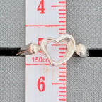 Authentic Tiffany & Co. Elsa Peretti Open Heart Sterling Silver 925 Ring Size 6.5, Uk M, EU 52.5