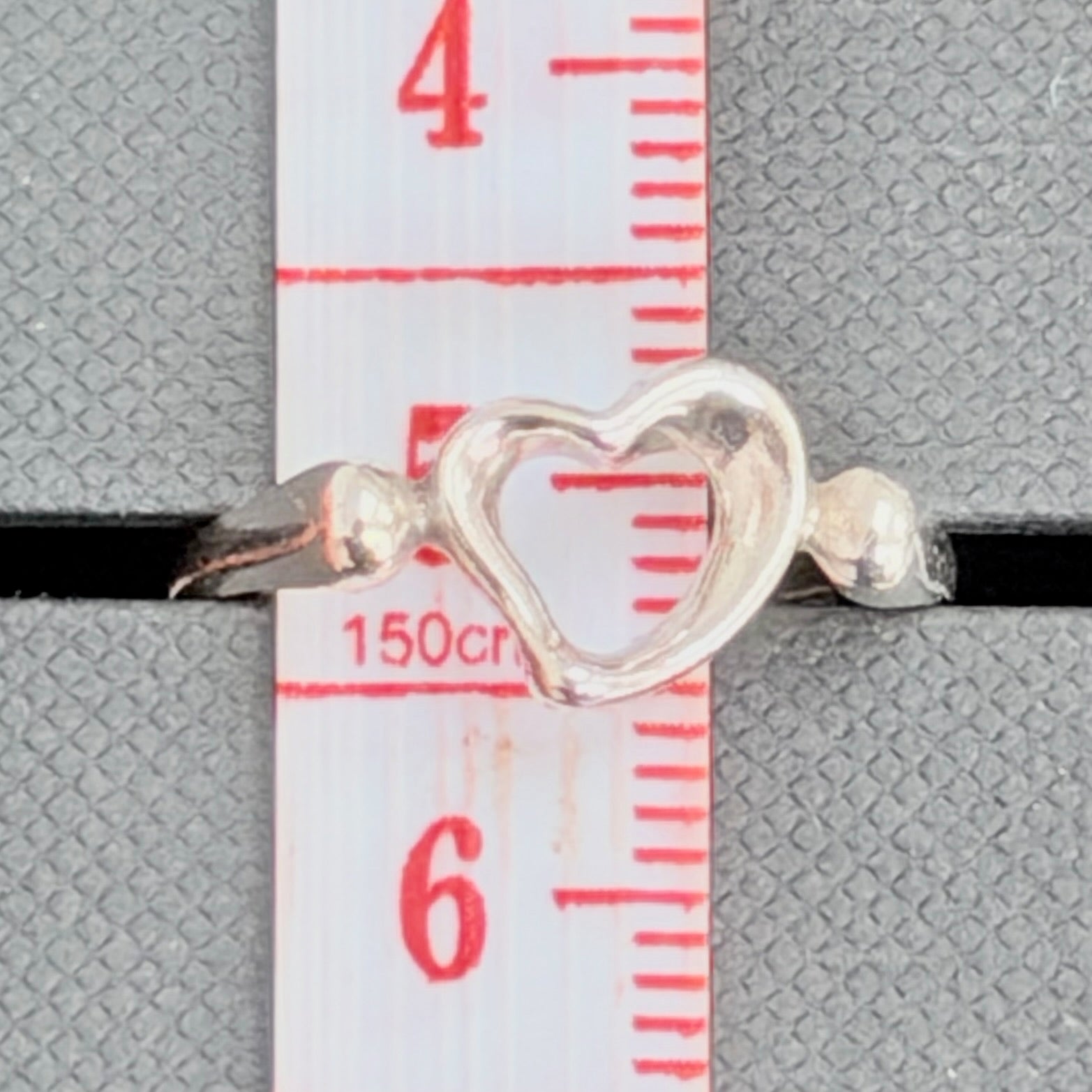 Authentic Tiffany & Co. Elsa Peretti Open Heart Sterling Silver 925 Ring Size 6.5, Uk M, EU 52.5