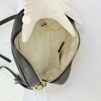 Gucci Black Grained Leather Soho Disco Small Women’s Crossbody Shoulder Handbag. Repaired