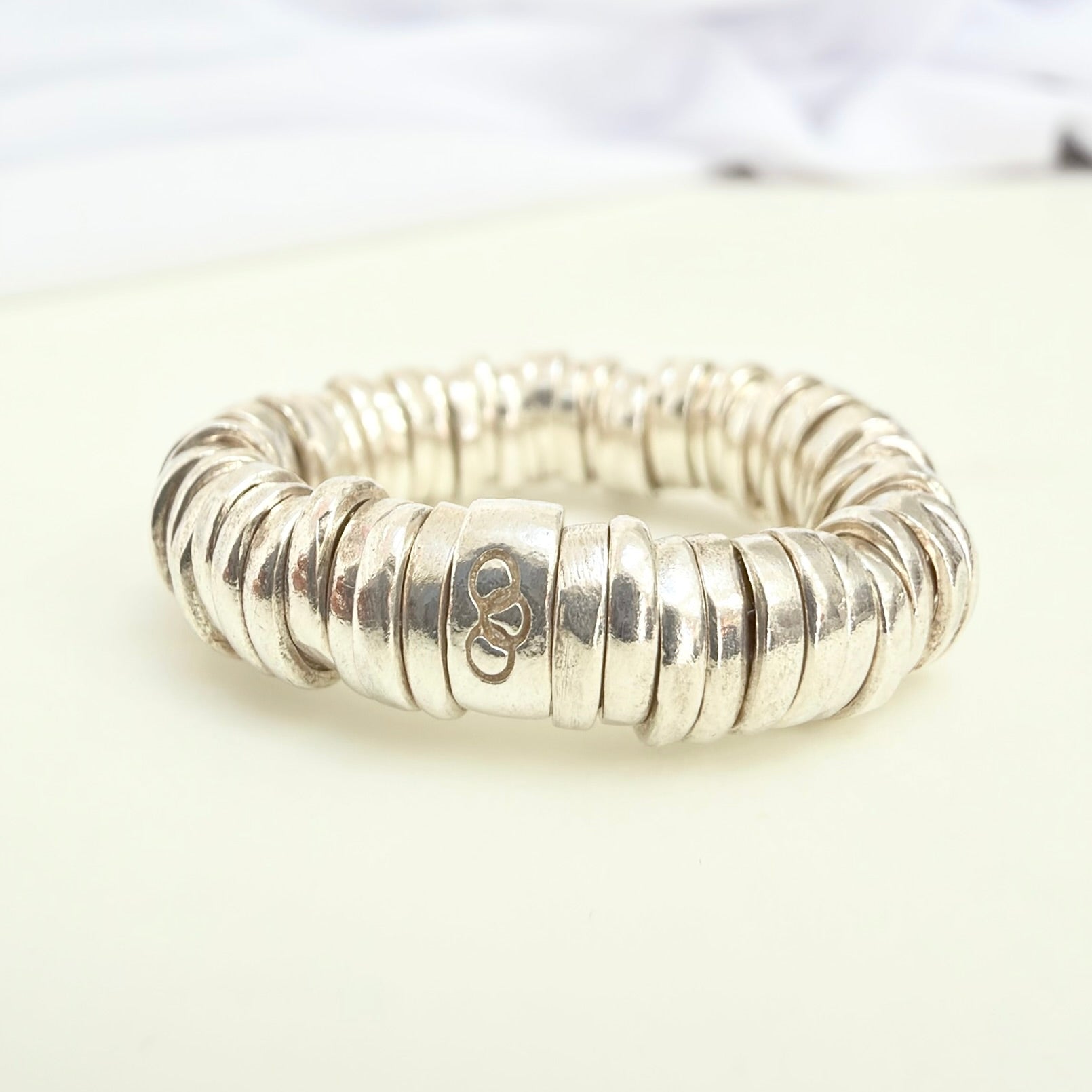 Links Of London Sweetie Rings Sterling Silver 925 Elasticated Adjustable Size N, 54mm