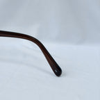Vintage Fendi Brown Gold Rectangular Skinny Y2K Polarised Sunglasses