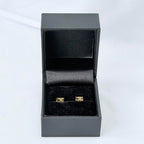 Authentic Rare Gucci 18K Yellow Gold 750 Square G Stud Women’s Earrings