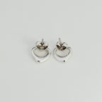 Authentic Tiffany & Co. Mini Open Heart Elsa Peretti Stud Earrings Sterling Silver 925