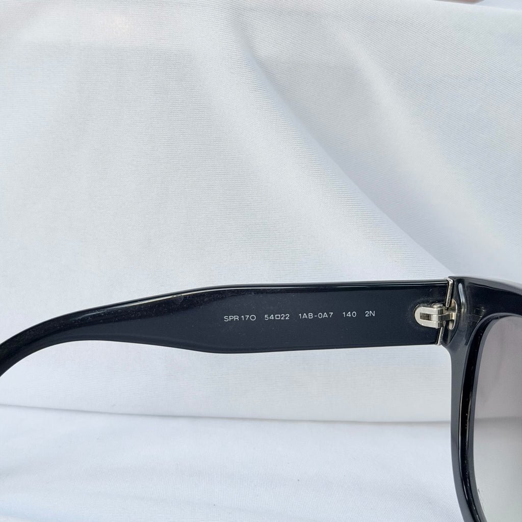 Authentic Prada Round Cat Eye Black Thick Frame Oversized Women’s Sunglasses
