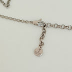 Authentic Gucci Interlocking GG Aged Sterling Silver 925 Necklace With Pouch