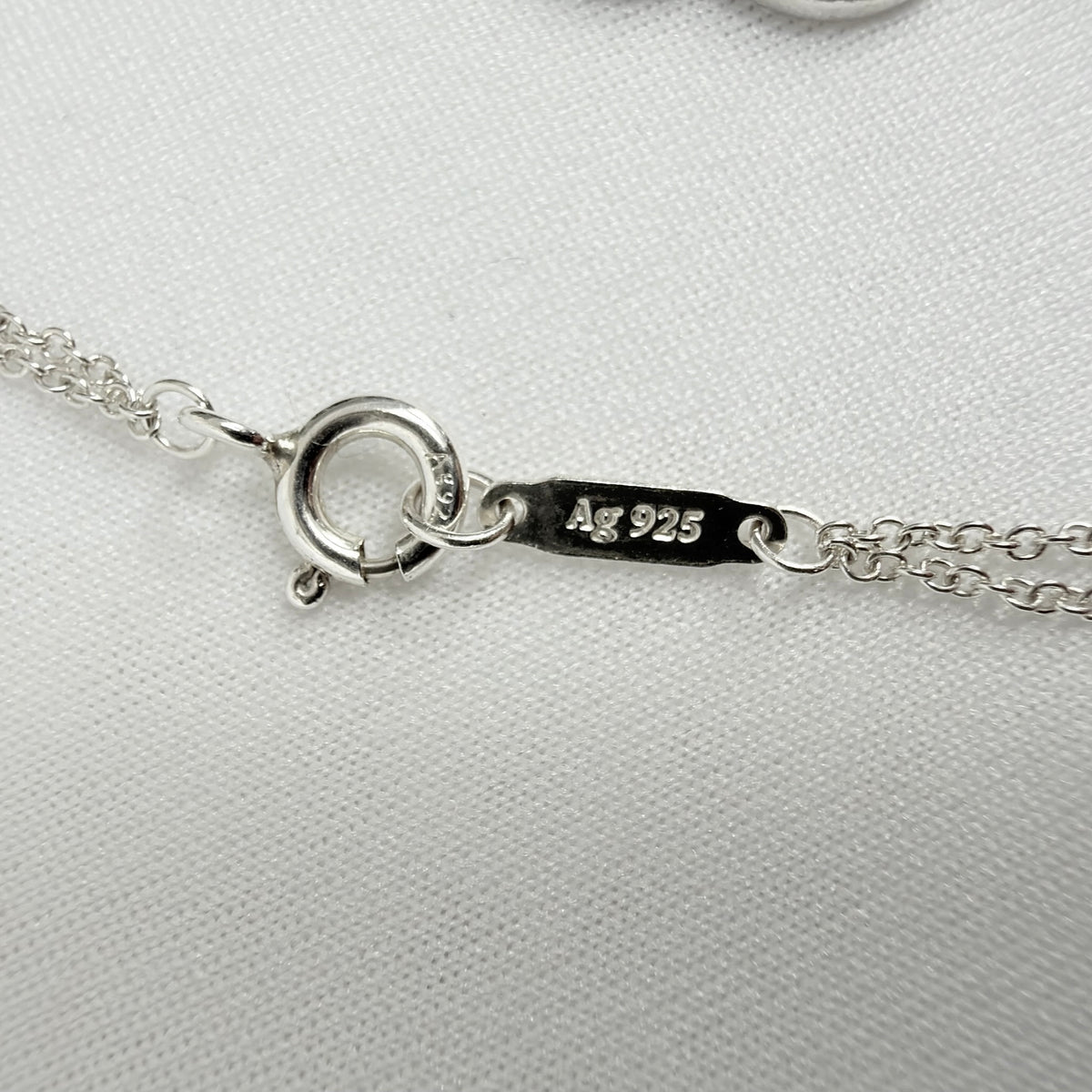 Tiffany & Co. Double Chain Heart Charm Return to Tiffany Bracelet 925 Silver 6.5” With Packaging