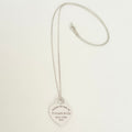Tiffany & Co. Return to Tiffany Medium Heart Women's Necklace 925 Sterling Silver 18 inches