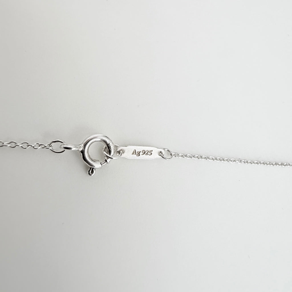 Tiffany & Co. Return to Mini Double Blue Heart Women's Necklace 19 Inches Sterling Silver 925