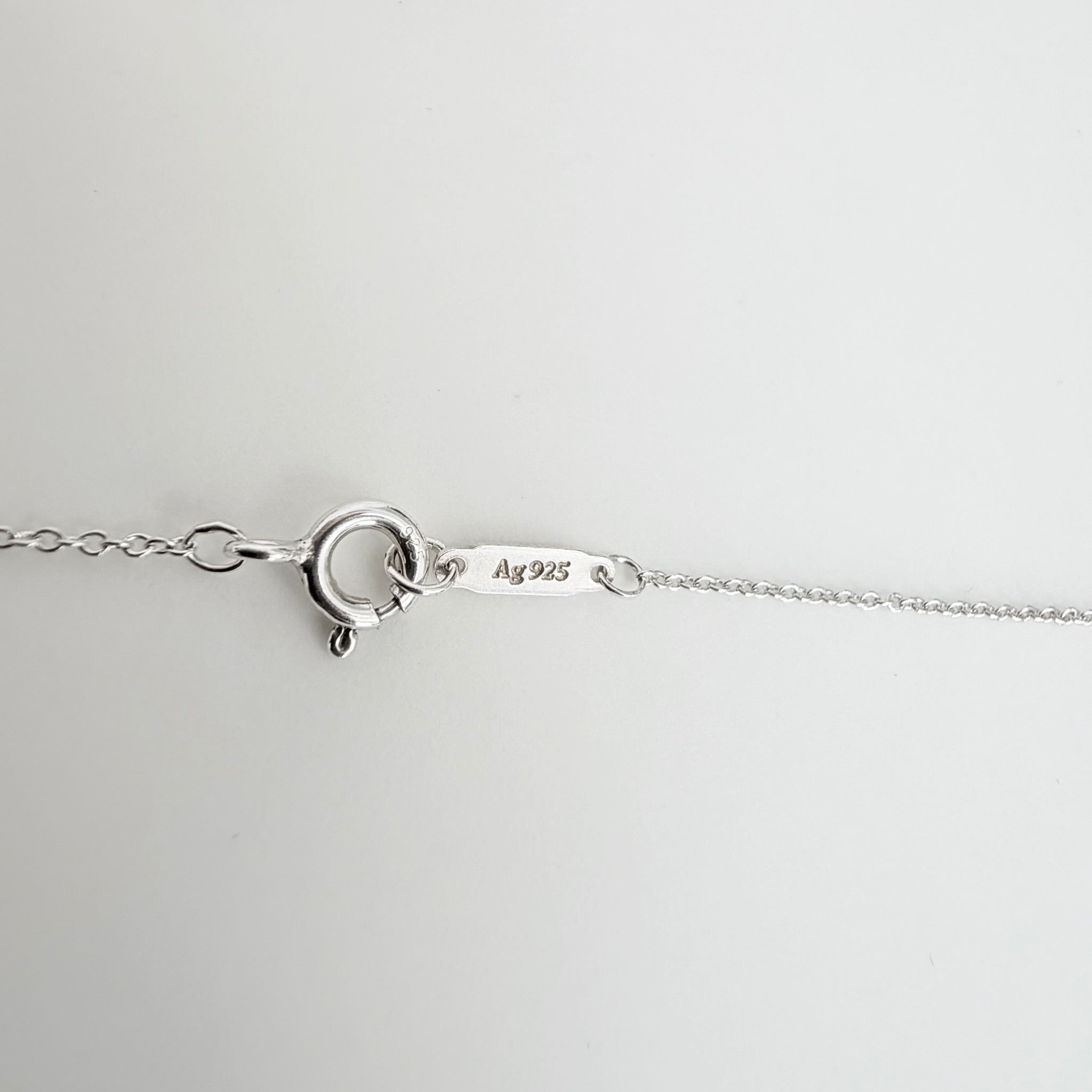 Tiffany & Co. Return to Mini Double Blue Heart Women's Necklace 19 Inches Sterling Silver 925