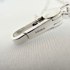 Authentic Gucci Heart Trademark Pendant Sterling Silver 925 Women’s Necklace 48cm