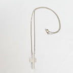 Gucci Vintage Unisex Asymmetric Cross Abstract Pendant Sterling Silver 925 Necklace 18 Inches With Packaging