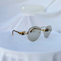 Prada Retro 70’s Style Round Oval Brown Tortoiseshell Sunglasses PR 55TS