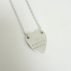 Gucci Heart Trademark Pendant Sterling Silver 925 Women’s Necklace 48cm With Packaging