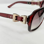 Vintage Gucci GG 3006/S "Queen Bow" Buckle Oversized Butterfly Burgundy sunglasses