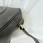 Gucci Black Grained Leather Soho Disco Small Women’s Crossbody Shoulder Handbag. Repaired