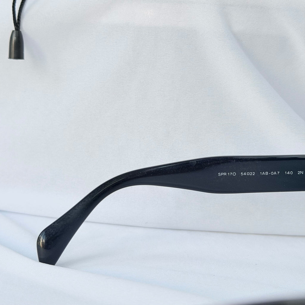 Authentic Prada Round Cat Eye Black Thick Frame Oversized Women’s Sunglasses