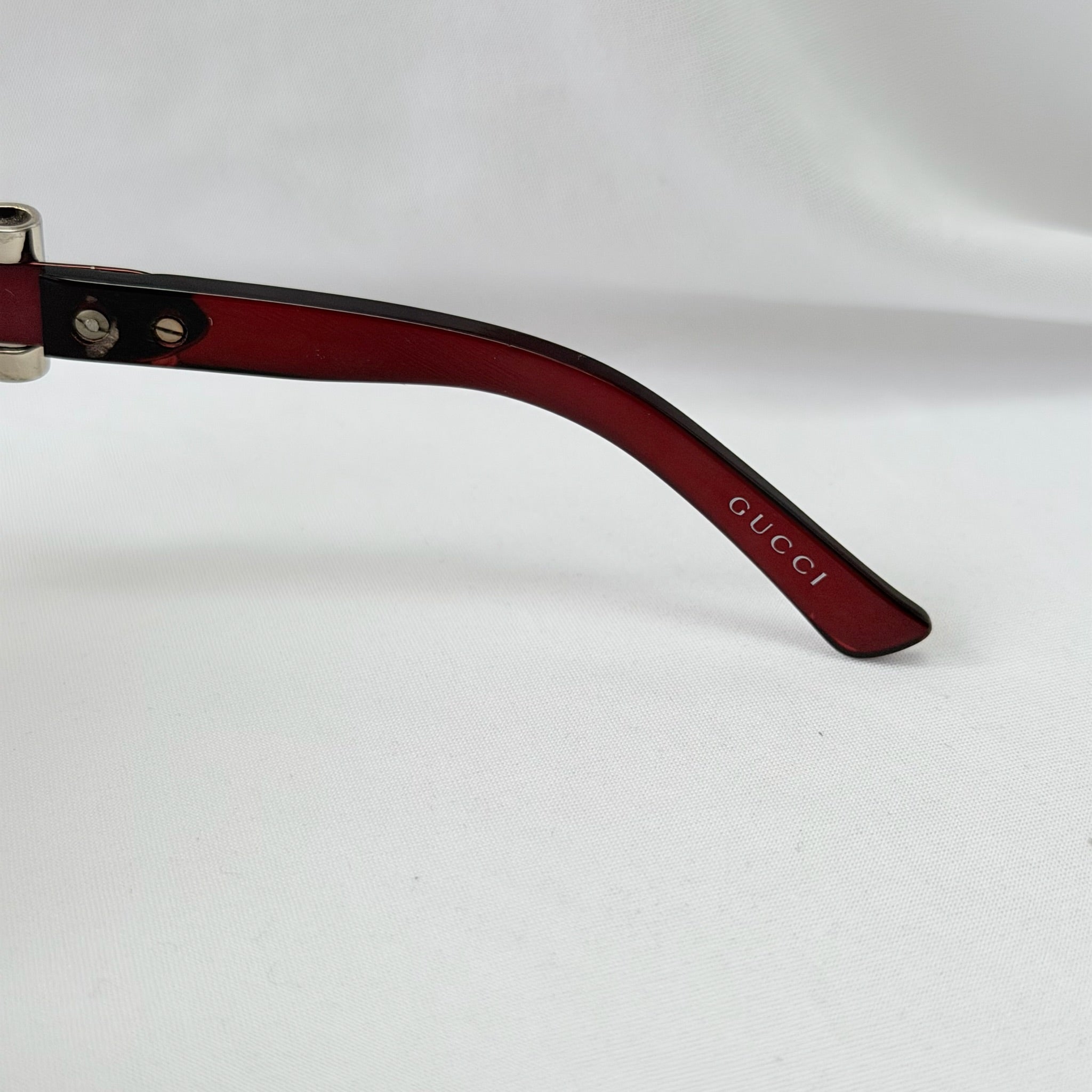 Vintage Gucci GG 3006/S "Queen Bow" Buckle Oversized Butterfly Burgundy sunglasses