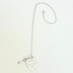 Tiffany&Co. Return to Tiffany  Medium Heart Key Lock Women's Necklace Silver 925 Sterling 19 inches With Packaging