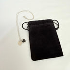 Tiffany & Co. Return to Mini Double Black Heart Women's Necklace 16 Inches Sterling Silver 925
