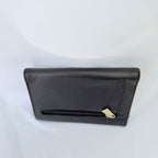Chanel CC Logo Caviar Skin Trifold Wallet Black Leather Zipper Medium